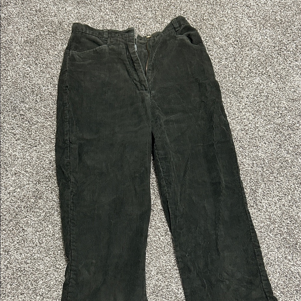 Christopher & Banks High-Rise Corduroy Jeans in Dark Green